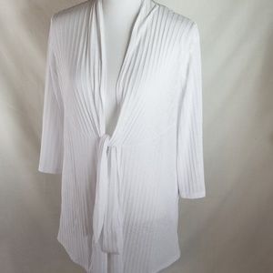 J Valdi White Tie Front Swim Coverup